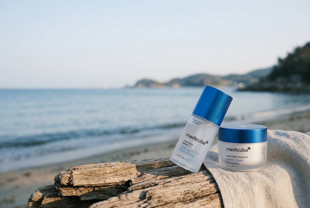 A Medicube routine for pore care and sebum balance.