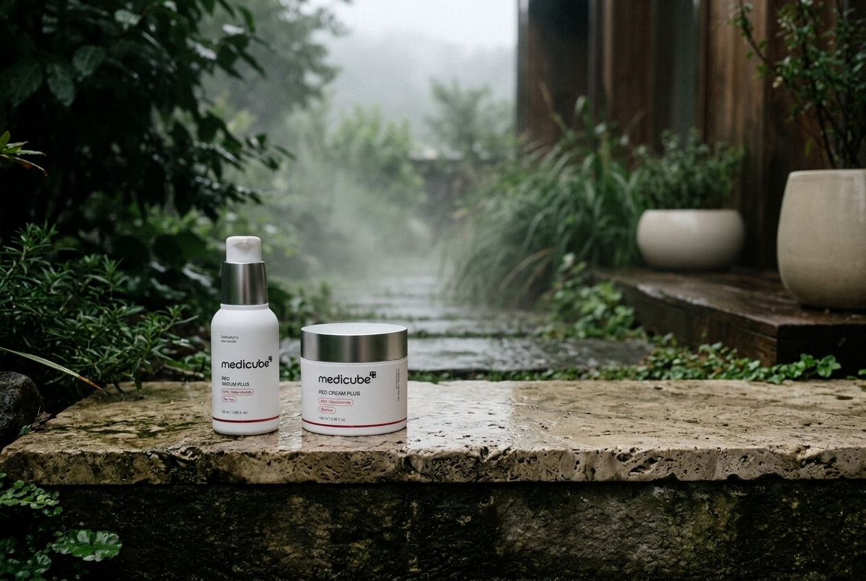 Medicube products for trouble-prone skin and soothing daily care.